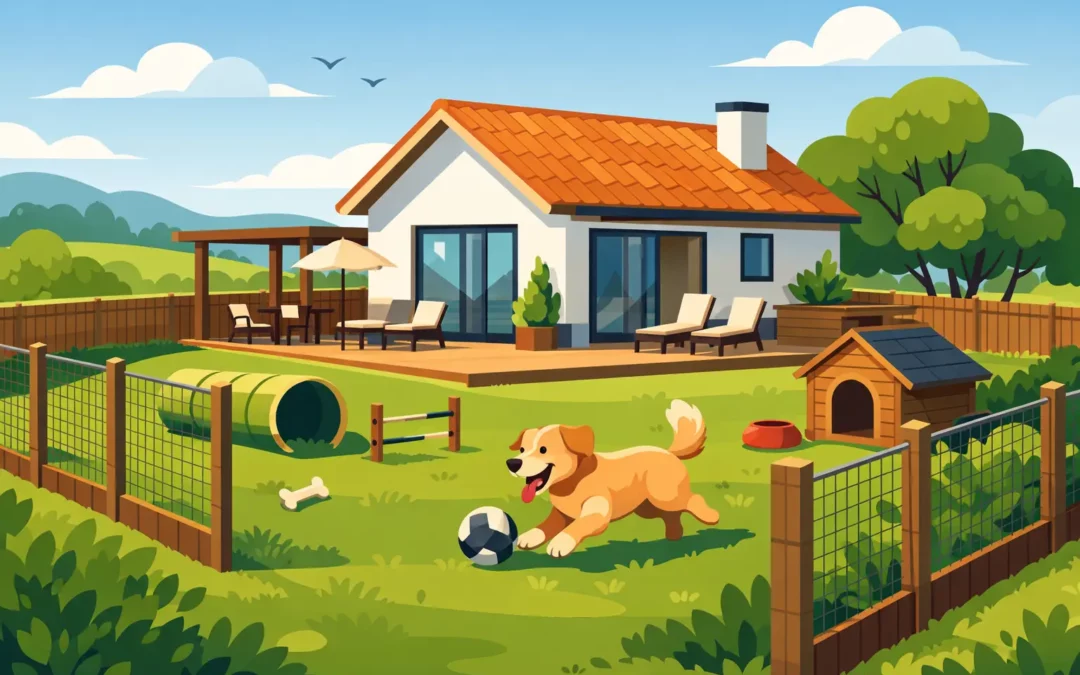 Vakantiehuisje met omheinde buitenruimte hond